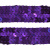 Тесьма с пайетками 12, шир. 20 мм/уп. 25+/-1 м, цвет фиолет - купить в Орске. Цена: 778.19 руб.