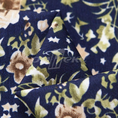 Плательная ткань "Фламенко" 1.1, 80 гр/м2, шир.150 см, принт растительный - купить в Орске. Цена 241.49 руб.