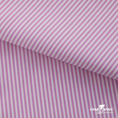Ткань сорочечная Полоска Кенди, 115 г/м2, 58% пэ,42% хл, шир.150 см, цв.1-розовый, (арт.110) - купить в Орске. Цена 306.69 руб.