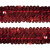 Тесьма с пайетками 3, шир. 30 мм/уп. 25+/-1 м, цвет красный - купить в Орске. Цена: 1 087.39 руб.