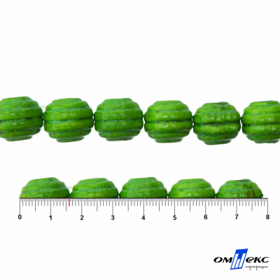 0309-Бусины деревянные "ОмТекс", 16 мм, упак.50+/-3шт, цв.019-зеленый - купить в Орске. Цена: 62.22 руб.