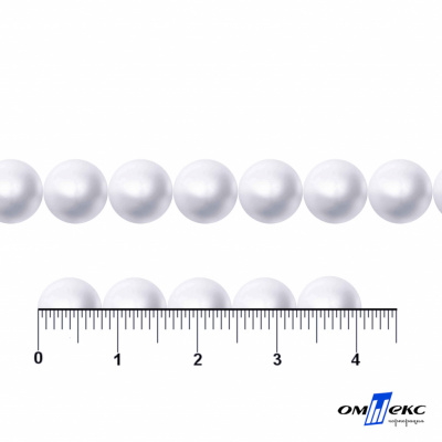 0404-5146А-Полубусины пластиковые круглые "ОмТекс", 8 мм, (уп.50гр=365+/-3шт), цв.064-белый - купить в Орске. Цена: 63.46 руб.