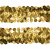 Тесьма с пайетками D16, шир. 30 мм/уп. 25+/-1 м, цвет золото - купить в Орске. Цена: 1 087.39 руб.