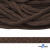 Шнур плетеный d-6 мм, 70% хлопок 30% полиэстер, уп.90+/-1 м, цв.1073-т.коричневый - купить в Орске. Цена: 594 руб.
