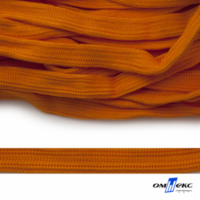 Шнур плетеный (плоский) d-12 мм, (уп.90+/-1м), 100% полиэстер, цв.267 - оранжевый - купить в Орске. Цена: 8.62 руб.