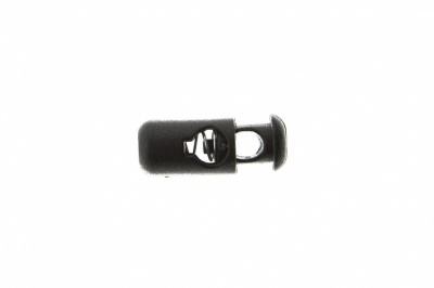 8108 Фиксатор пластиковый "Бочонок", 20х8 мм, цвет чёрный - купить в Орске. Цена: 1.29 руб.