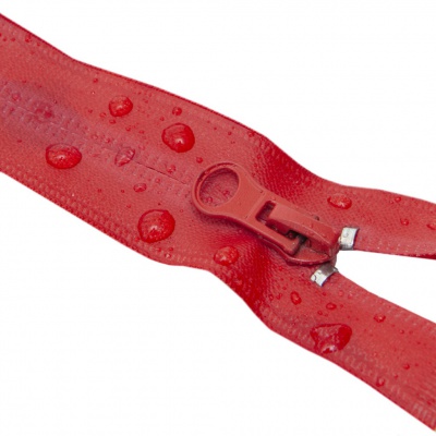 Молния водонепроницаемая PVC Т-7, 20 см, неразъемная, цвет (820)-красный - купить в Орске. Цена: 21.56 руб.