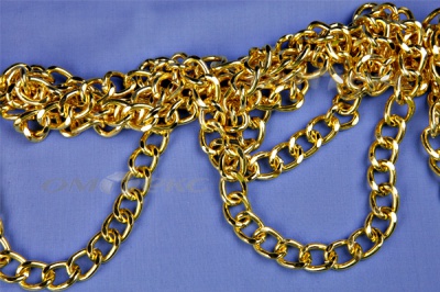Цепь металл декоративная №11 (17*13) золото (10+/-1 м)  - купить в Орске. Цена: 1 341.87 руб.