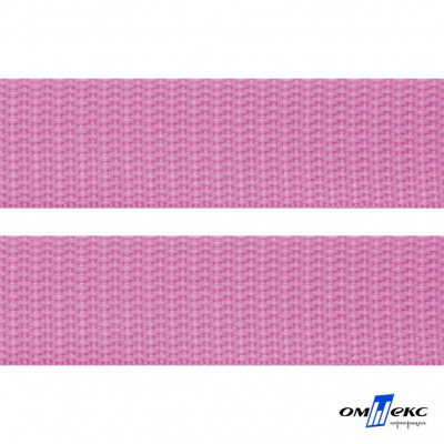 Розовый- цв.513-Текстильная лента-стропа 550 гр/м2 ,100% пэ шир.30 мм (боб.50+/-1 м) - купить в Орске. Цена: 475.36 руб.