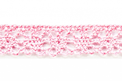 Тесьма кружевная 0621-1607, шир. 15 мм/уп. 20+/-1 м, цвет 096-розовый - купить в Орске. Цена: 302.42 руб.