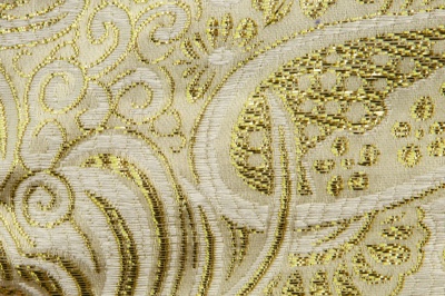Ткань костюмная жаккард №5, 140 гр/м2, шир.150см, цвет золото - купить в Орске. Цена 383.29 руб.