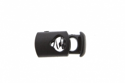8021 Фиксатор пластиковый "Цилиндр", 20х10 мм, цвет чёрный - купить в Орске. Цена: 1.29 руб.