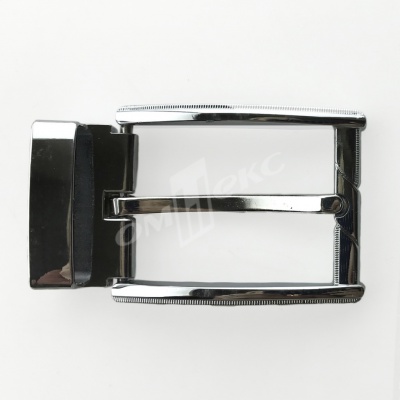 Пряжка металлическая для мужского ремня 845005А#2 (шир.ремня 40 мм), цв.-никель - купить в Орске. Цена: 111.41 руб.