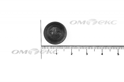 51820/15 мм (2 пр)  черные пуговицы - купить в Орске. Цена: 0.87 руб.