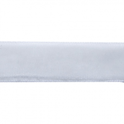 Лента бархатная нейлон, шир.12 мм, (упак. 45,7м), цв.01-белый - купить в Орске. Цена: 457.61 руб.