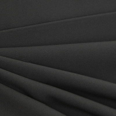 Костюмная ткань "Элис", 220 гр/м2, шир.150 см, цвет чёрный - купить в Орске. Цена 308 руб.