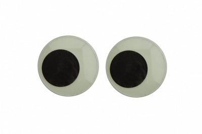 Глазки для игрушек, круглые, с бегающими зрачками, 40 мм/упак.20+/-2 шт, цв. -черно-белые - купить в Орске. Цена: 158.73 руб.