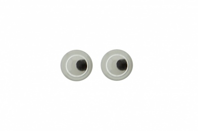Глазки для игрушек, круглые, с бегающими зрачками, 3 мм/упак.100+/-5 шт, цв. -черно-белые - купить в Орске. Цена: 25.40 руб.