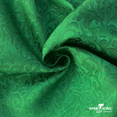 Ткань жаккард королевский, 100% полиэстр 180 г/м 2, шир.150 см, цв-зеленый - купить в Орске. Цена 293.39 руб.