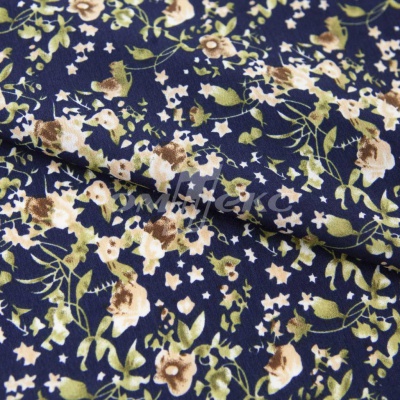 Плательная ткань "Фламенко" 1.1, 80 гр/м2, шир.150 см, принт растительный - купить в Орске. Цена 243.96 руб.