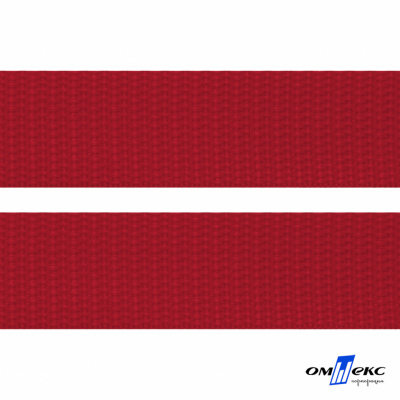 Красный- цв.171 -Текстильная лента-стропа 550 гр/м2 ,100% пэ шир.20 мм (боб.50+/-1 м) - купить в Орске. Цена: 318.85 руб.