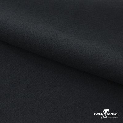 Трикотажное полотно "Капри" 100% полиэстр, 152см, 320 г/м2, чёрный, м - купить в Орске. Цена 374 руб.