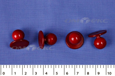 Пуговица поварская "Пукля", 10 мм, цвет красный - купить в Орске. Цена: 2.28 руб.