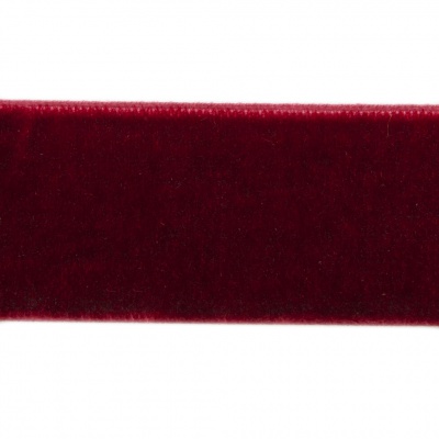 Лента бархатная нейлон, шир.25 мм, (упак. 45,7м), цв.240-бордо - купить в Орске. Цена: 809.01 руб.