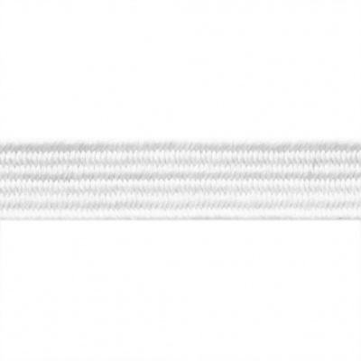 Резиновые нити с текстильным покрытием, шир. 6 мм (182 м/уп), цв.-белый - купить в Орске. Цена: 705.59 руб.