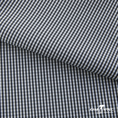 Ткань сорочечная Клетка Виши, 115 г/м2, 58% пэ,42% хл, шир.150 см, цв.6-черный, (арт.111) - купить в Орске. Цена 306.69 руб.