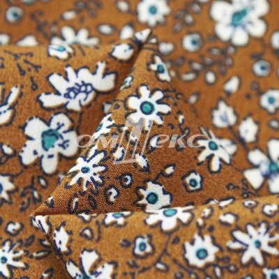 Плательная ткань "Фламенко" 11.1, 80 гр/м2, шир.150 см, принт растительный - купить в Орске. Цена 239.03 руб.