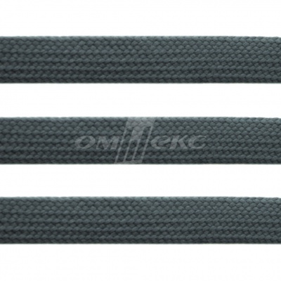 Шнур плетеный (плоский) d-12 мм, (уп.90+/-1м), 100% полиэстер, цв.272 - серый - купить в Орске. Цена: 8.62 руб.