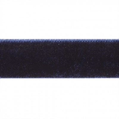 Лента бархатная нейлон, шир.12 мм, (упак. 45,7м), цв.180-т.синий - купить в Орске. Цена: 411.60 руб.