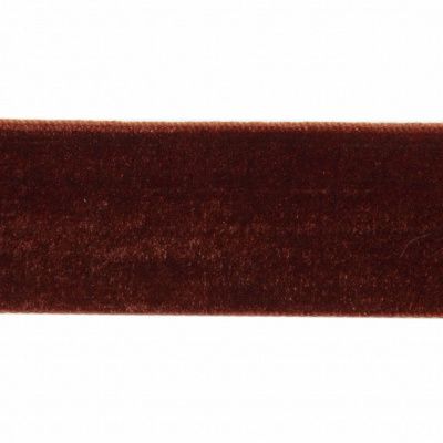 Лента бархатная нейлон, шир.25 мм, (упак. 45,7м), цв.120-шоколад - купить в Орске. Цена: 981.09 руб.