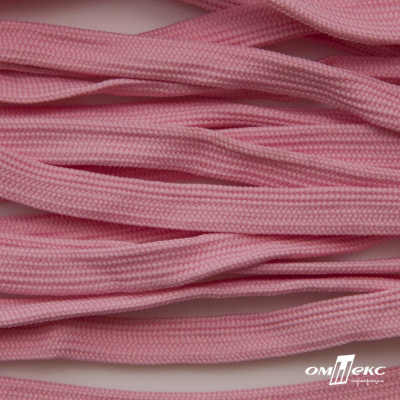 Шнур плетеный (плоский) d-12 мм, (уп.90+/-1м), 100% полиэстер, цв.256 - розовый - купить в Орске. Цена: 8.62 руб.