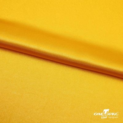 Поли креп-сатин 13-0859, 125 (+/-5) гр/м2, шир.150см, цвет жёлтый - купить в Орске. Цена 155.57 руб.