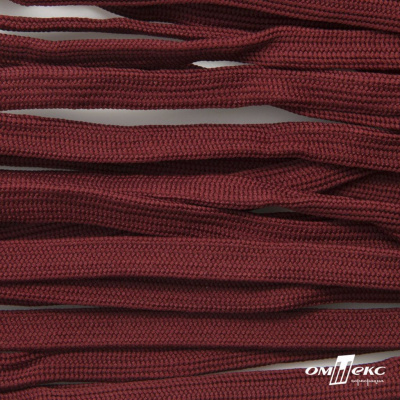 Шнур плетеный (плоский) d-12 мм, (уп.90+/-1м), 100% полиэстер, цв.255 - бордовый - купить в Орске. Цена: 8.62 руб.
