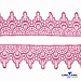 Кружево гипюр 0575-2131А, шир. 50 мм/уп.13,7 м, цвет 096-розовый