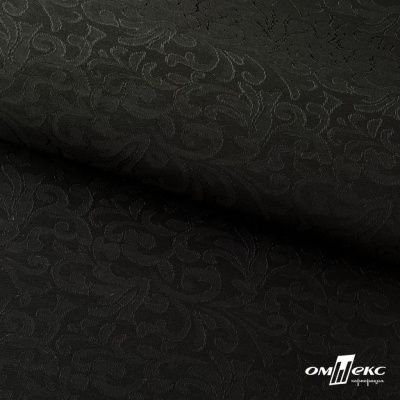 Ткань жаккард королевский, 100% полиэстр 180 г/м 2, шир.150 см, цв-черный - купить в Орске. Цена 296.39 руб.