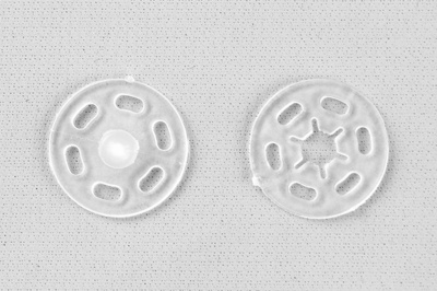 Кнопки пришивные пластиковые 15 мм, блистер 24шт, цв.-прозрачные - купить в Орске. Цена: 68.79 руб.
