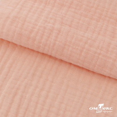 Ткань Муслин, 100% хлопок, 125 гр/м2, шир. 140 см #201 цв.(18)-розовый персик - купить в Орске. Цена 464.97 руб.