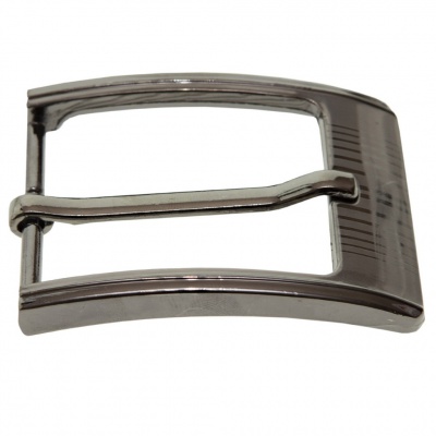 Пряжка металлическая для мужского ремня SC035#7 (шир.ремня 40 мм), цв.-тем.никель - купить в Орске. Цена: 43.93 руб.