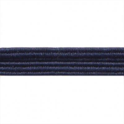 Резиновые нити с текстильным покрытием, шир. 6 мм ( упак.30 м/уп), цв.- 117-т.синий - купить в Орске. Цена: 152.05 руб.