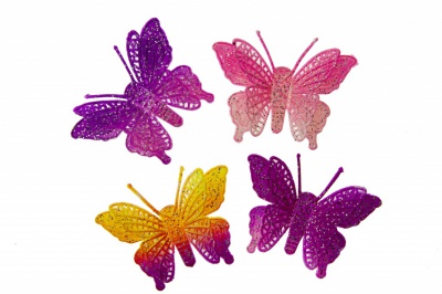 Бабочка декоративная пластиковая #12 - купить в Орске. Цена: 7.16 руб.