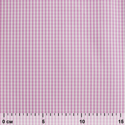 Ткань сорочечная Клетка Виши, 115 г/м2, 58% пэ,42% хл, шир.150 см, цв.1-розовый, (арт.111) - купить в Орске. Цена 306.69 руб.