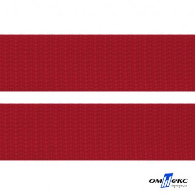 Красный - цв.171- Текстильная лента-стропа 550 гр/м2 ,100% пэ шир.50 мм (боб.50+/-1 м) - купить в Орске. Цена: 797.67 руб.