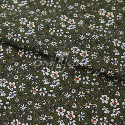 Плательная ткань "Фламенко" 11.2, 80 гр/м2, шир.150 см, принт растительный - купить в Орске. Цена 259.21 руб.