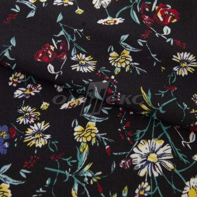 Плательная ткань "Фламенко" 6.2, 80 гр/м2, шир.150 см, принт растительный - купить в Орске. Цена 239.03 руб.
