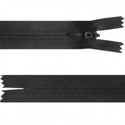 Молния потайная Т3, 18 см, полиэстер, цвет чёрный - купить в Орске. Цена: 4.90 руб.