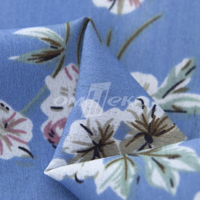 Плательная ткань "Фламенко" 12.1, 80 гр/м2, шир.150 см, принт растительный - купить в Орске. Цена 241.49 руб.